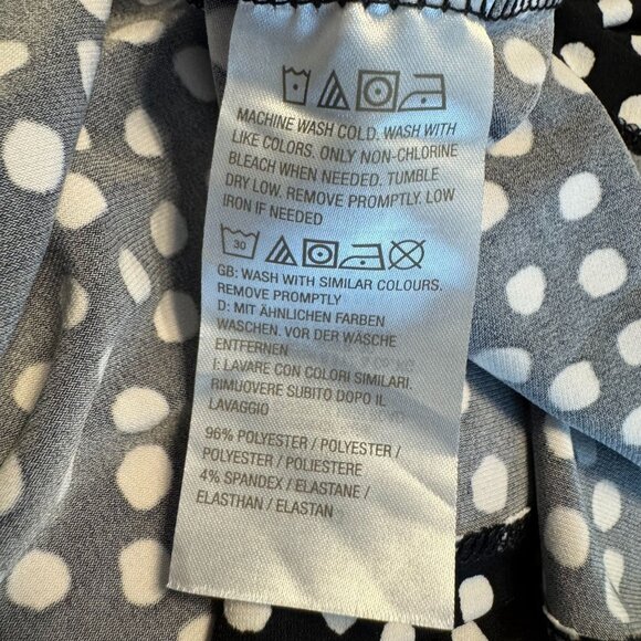 Susan Graver Liquid Knit Dress Womens SIze 3X Stretch Oversize Stretch Polka Dot - Picture 5 of 7